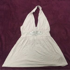 NWT! H&M Sequin Embellished Halter Top - Size Large